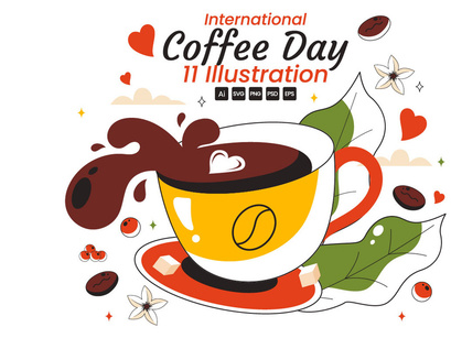 11 International Coffee Day Illustration