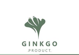Ginkgo biloba leaf logo. can be used for herbal health products modern style logo design template