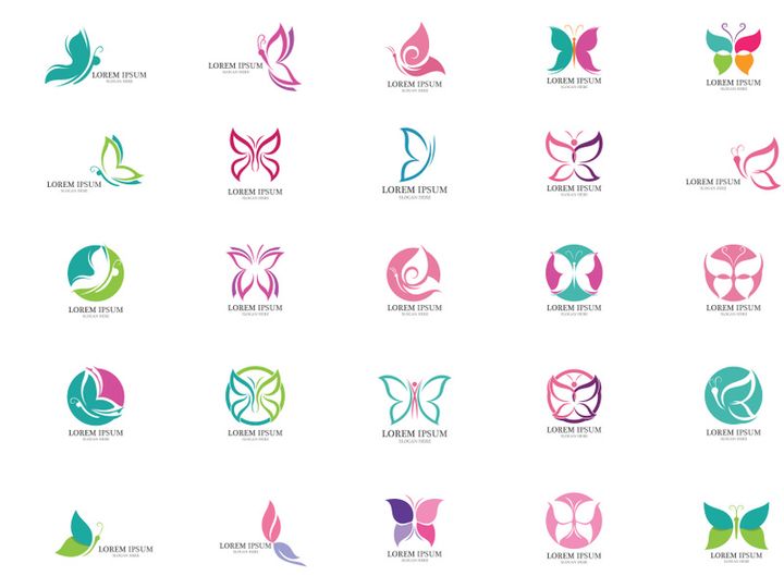 Butterfly beauty logo vector