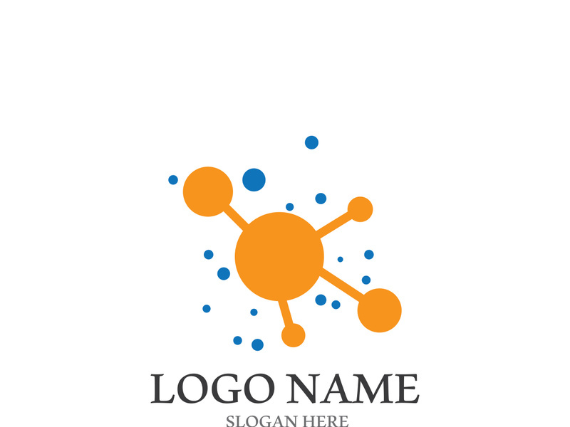 Molecule symbol logo template vector illustration design