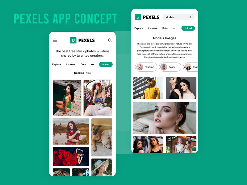 Pexels App Concept