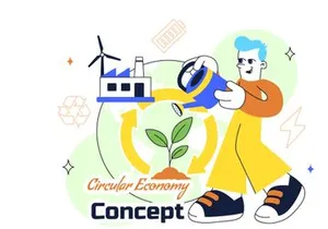 10 Circular Economy Vector Illustration