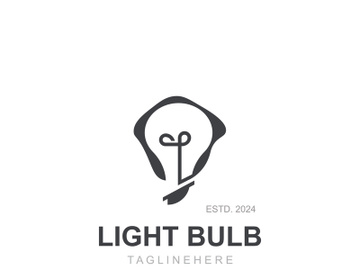 Light bulb creative lamp logo icon and business design bulb digital technology smart idea preview picture