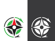 Compass logo template vector icon illustration design