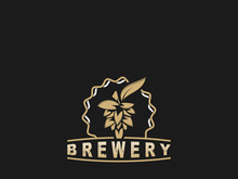 Brewery logo craft beer template design emblems beer cafe, bar, brewing company illustration