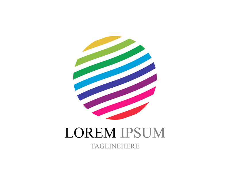 Colorful wire world logo icons