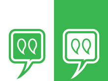 Speech bubble icon logo template vector illustration