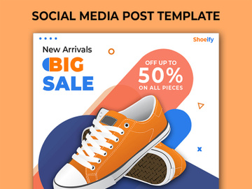 Shoes sale social media post template instagram and facebook post template preview picture