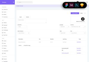 Invoice Widgets Dashboard UI Kit