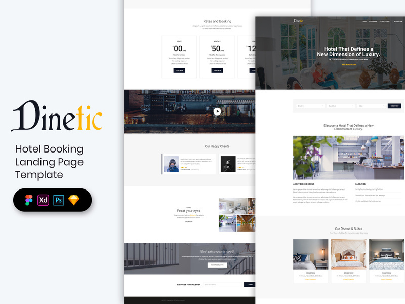 Hotel Booking Landing Page Template