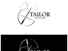 tailor logo icon illustration template combination of buttons for clothes, thread and sewing machine, for clothing product design, convection companies, fashion in vector form