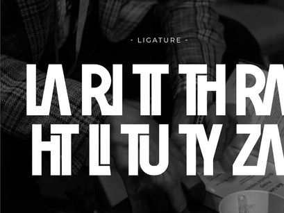 Black Writing - Condensed Sans Serif