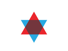 Star David template vector icon