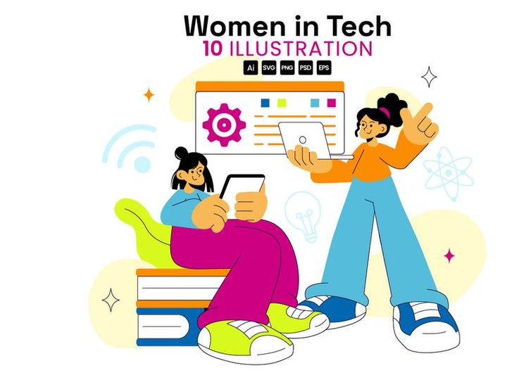 10 Women In Tech Illustration