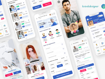Hair Care Clinic with Online Doctor Consultation Mobile App UI Kit preview picture