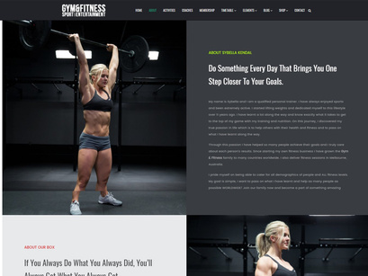 Gym WordPress Theme