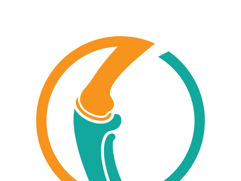 Joint bones vector logo design for orthopedic clinics and diagnostic centers