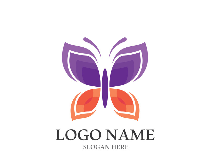 Butterfly logo icon vector design illustration