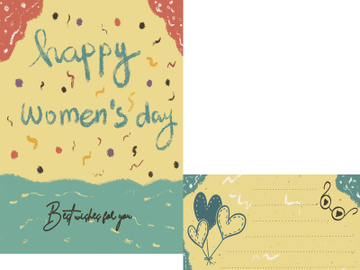 10 vectors happy birthday, gift and happy women day card preview picture