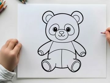 Cute cartoon teddy bear sitting vector illustration preview picture