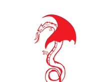 Dragon vector icon illustration design logo template