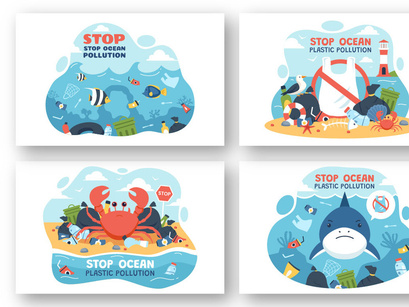 9 Stop Ocean Plastic Pollution Illustration