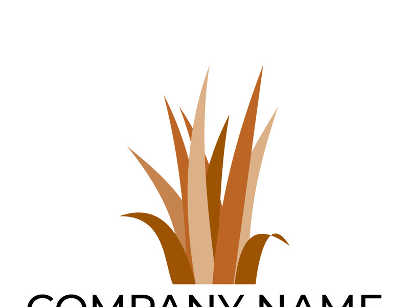 Green leaf logo design vector illustration