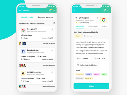 Find Job Mobile App UI Kit