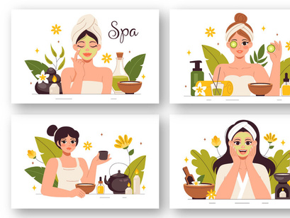 9 Spa Beauty and Health Illustration