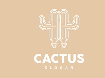 Cactus Logo, Desert Green Plant Vector preview picture