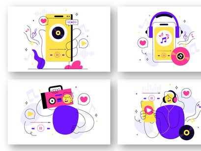 12 Viral Tunes Illustration