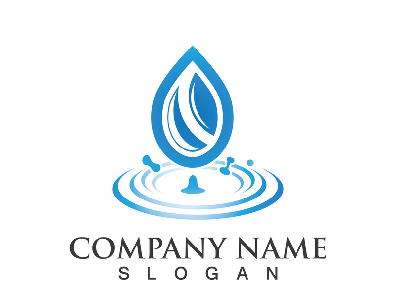 Water drop logo icon illustration template design