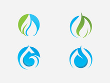 water drop nature Logo Template vector illustration design