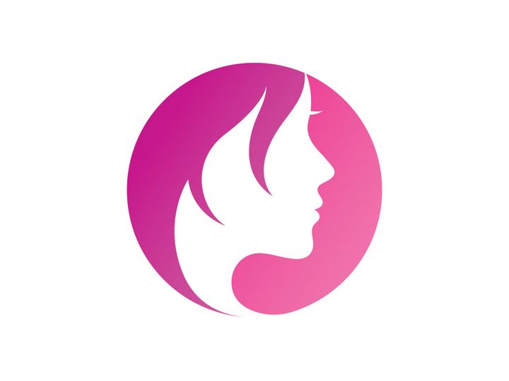 hair woman and face logo and symbols