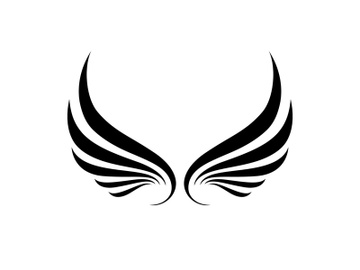 Black wing falcon bird logo preview picture