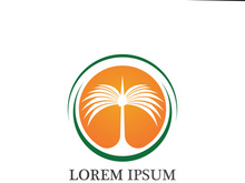 Date tree icon vector illustration logo template