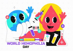 Ilustração do Dia Mundial da Hemofilia 2024