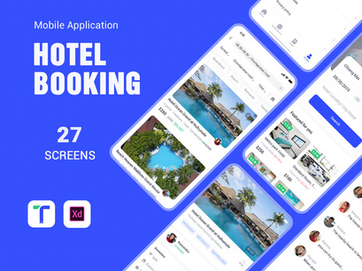 hotel booking app ui lit