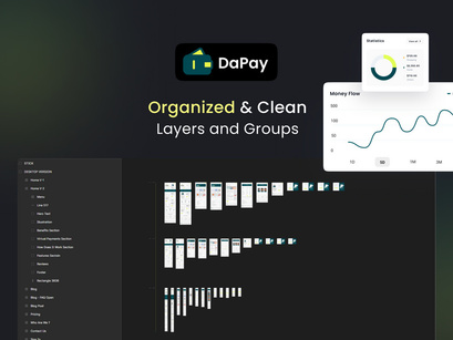 DaPay - Fintech Landing Page UI KIT