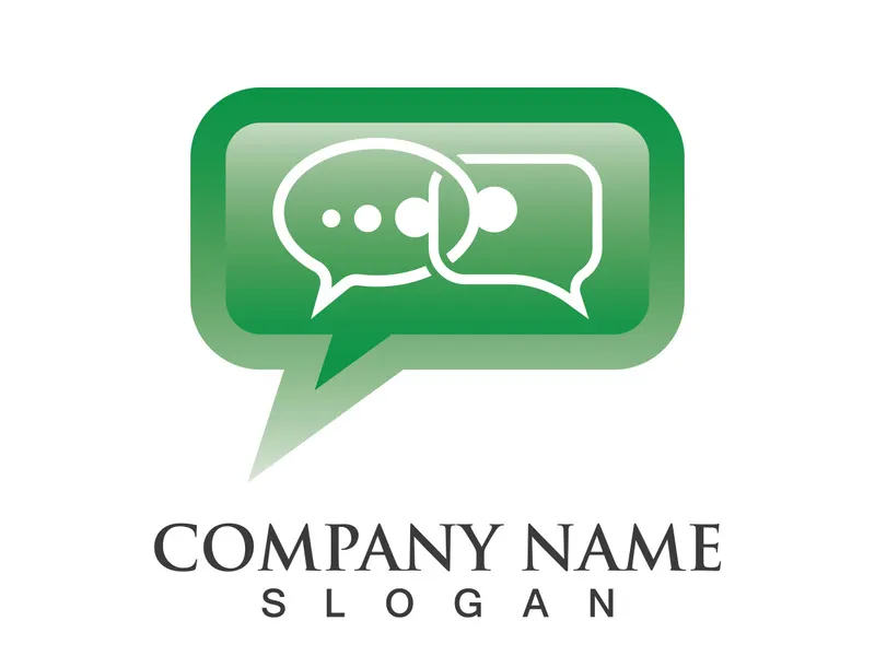 message bubble logo and symbol speech icon illustration