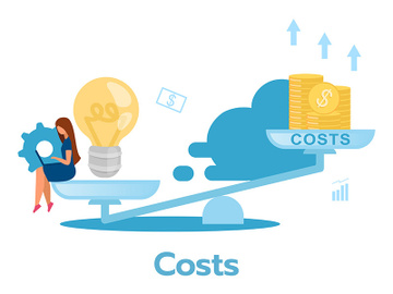 Costs flat vector illustration preview picture