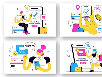 10 Order Successful Vector Illustration