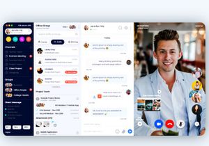 Multi Workspace Communication - Chat, Video Call, Messaging, Sharing Website Template