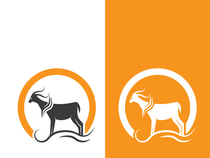 Goat logo template vector icon illustration design