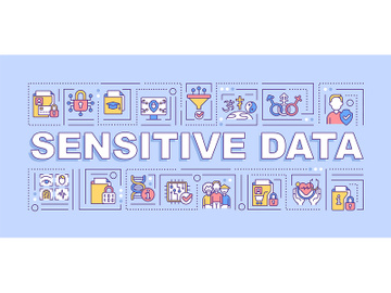 Sensitive data word concepts purple banner preview picture