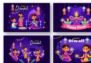14 Happy Diwali Hindu Illustration