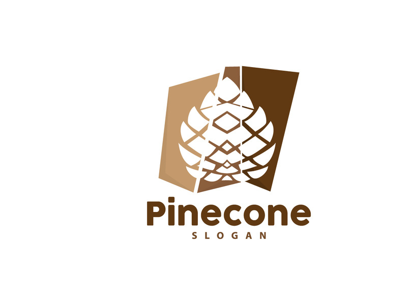 Pine Cone Logo, Elegant Luxury Pine Simple Design