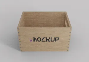 Wooden Fruit Crate Mockup
