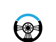 Steering Wheel vector image logo icon