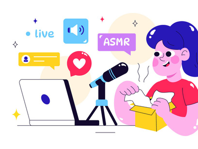 10 ASMR Lifestyle Illustration
